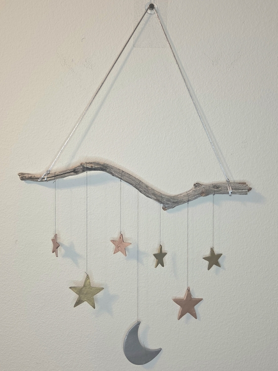 Persephone's Daughter Other - Moon And Stars Wall Hanging